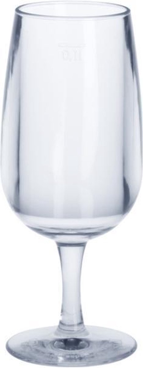 SET 6 stuks wijn glazen 0,1L SAN kristal helder hoogwaardig kunststof