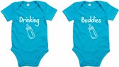 Rompertjes - Drinking Buddies-Surf Blue-6-12 Maanden