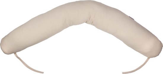 MamaLoes Voedingskussen Baby - Zwangerschapskussen - Soft Cotton Ecru - Body Pillow van Mamaloes — afbeelding 3