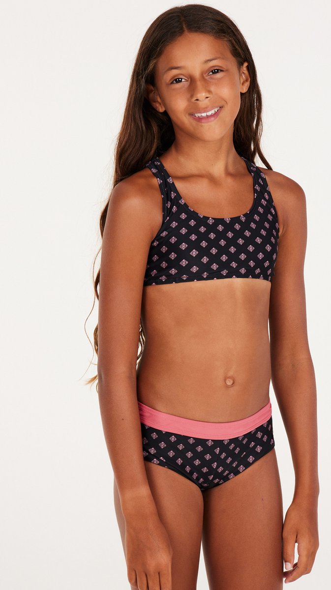 Protest Prtmirror Jr – Bikini set Meisjes – Halter top – Hipster broekje Zwart