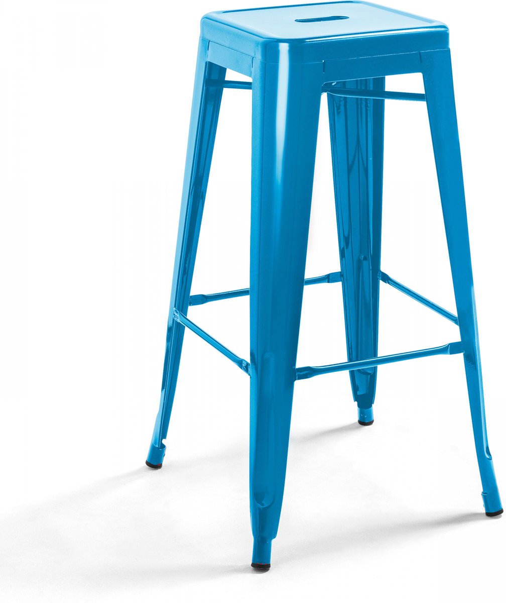 Oviala - Stoel met een glanzend blauw frame - Indus