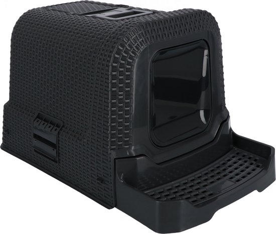 Adori Kattentoilet Rattan 69x42x41 cm - Kattenbak - Antraciet