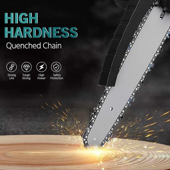 Homebloom snoeizaag - Mini kettingzaag op accu - Elektrische snoeischaar - Multifunctionele elektrische zaag - 24 Volt - 20 cm zaagblad — afbeelding 4