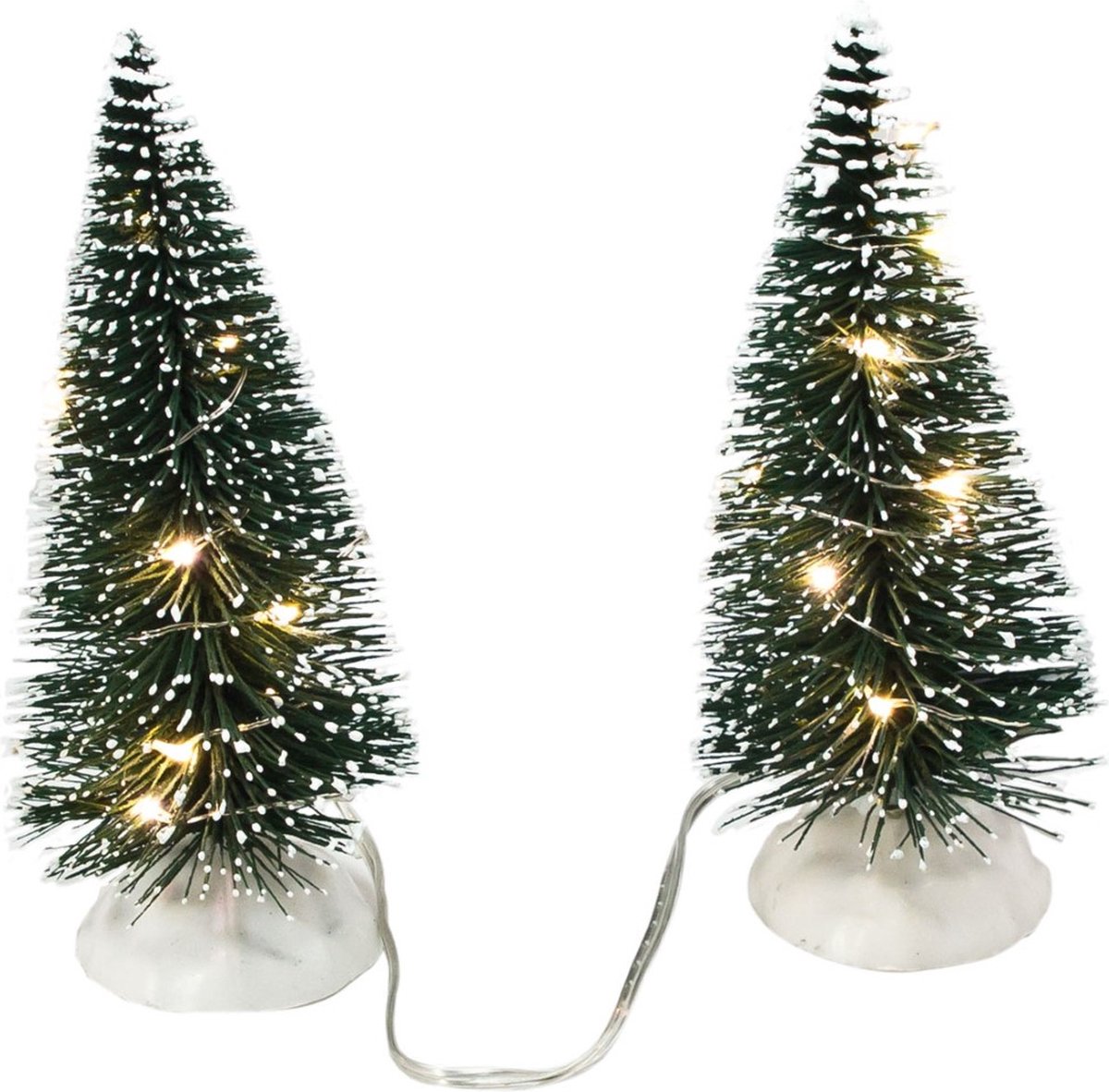 Hit - Kerstboom 2x14 cm 20 warm led 2xAA exclusief