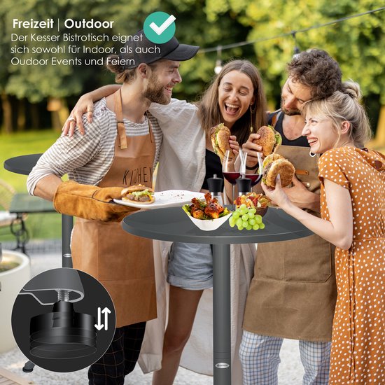 De Eekhoorn | TESSO HEIGHT ADJUSTABLE GARDEN TABLE GARDEN ALUMINUM BROWN