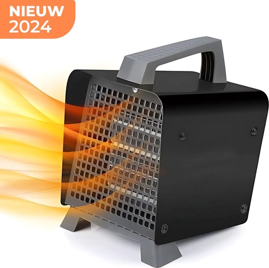 Pro - Elektrische Kachel - Elektrische Verwarming voor Binnen - Ventilatorkachel - Keramische Kachel - Heater - 3 Standen - 2000W - Zwart - PRO versie