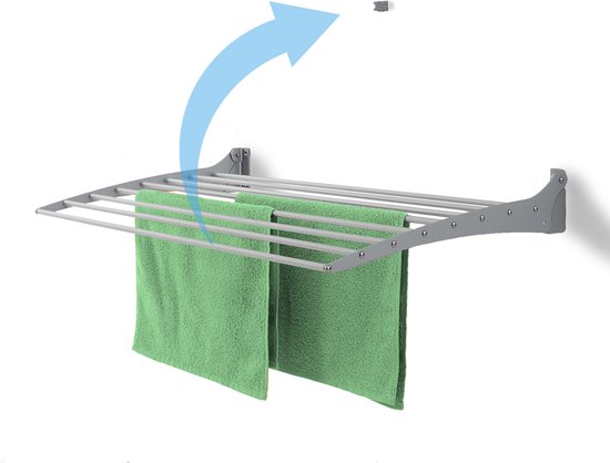 Foxydry Fold 82 cm wasdroogrek wandmontage clicksysteem - 82 x 50 x 10 cm