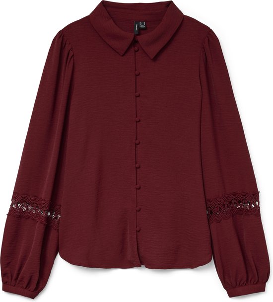 VERO MODA - VMALVA LACE LS SHIRT WVN GA BOO - Dames - Blouses