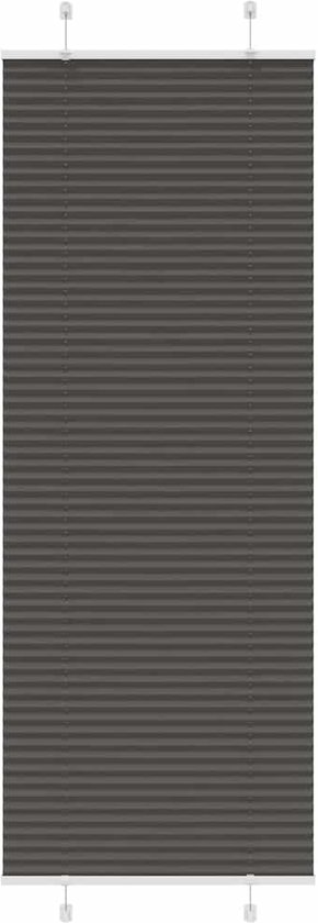 vidaXL - Store plissé - enrouleur - 75x200 - cm - largeur du tissu - 74,4 - cm - polyester - noir