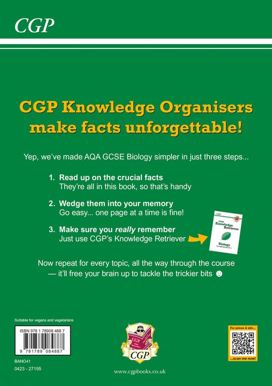 CGP AQA GCSE Biology- GCSE Biology AQA Knowledge Organiser ...