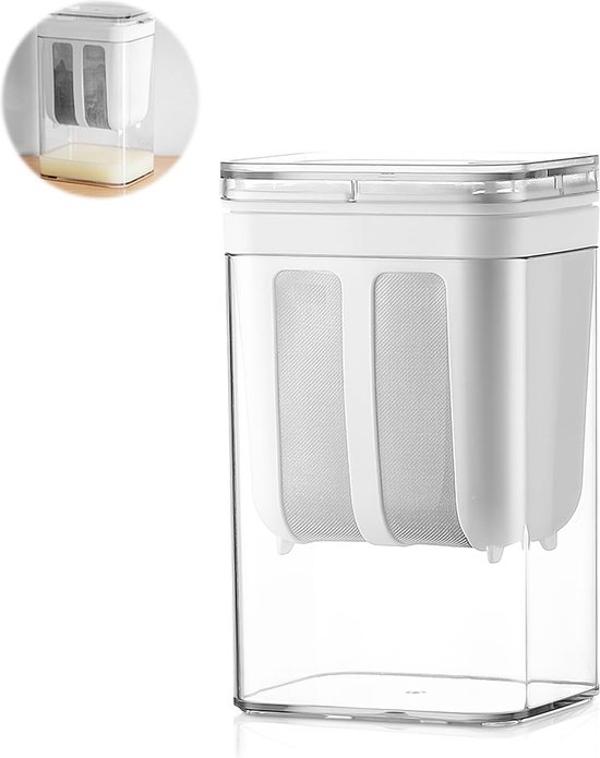 Yoghurtzeef Van 1 Liter Met Ultrafijn Gaas Voor Het Maken Van Dikke Romige Griekse Yoghurt Herbruikbaar En Ideaal Als Keukenhulpmiddel Voor Het Zeven Van Sap En Voedsel
