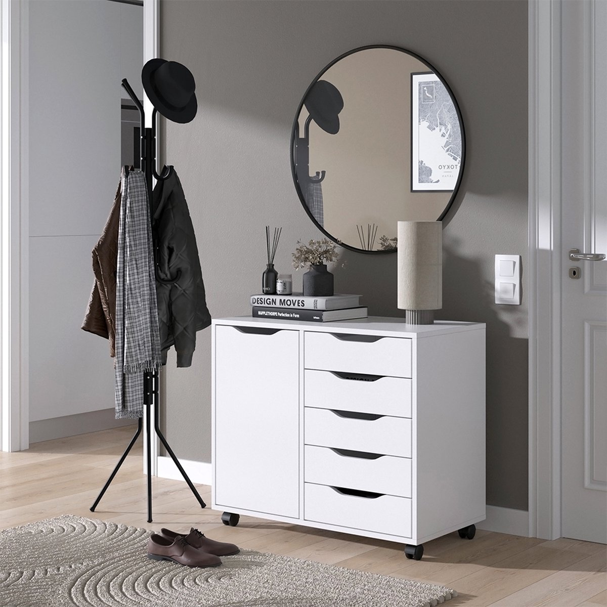 Vidor - Dressoir - Wit - 183x40x90 cm