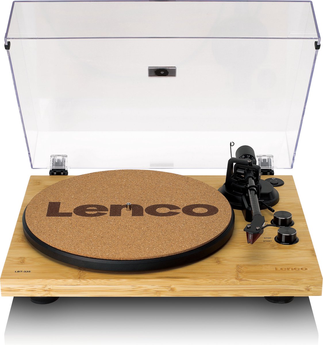 Lenco LBT-335BA - Platenspeler met Bluetooth - Bamboe Behuizing - Ortofon Naald
