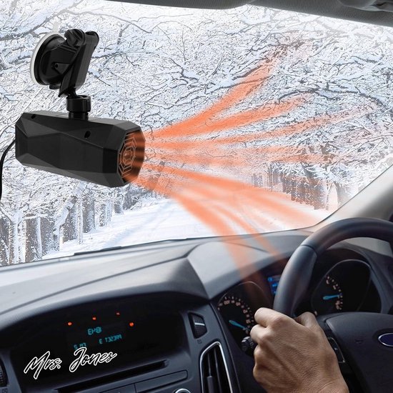 Chauffage Voiture 12V 150W Dégivreur Pare-Brise 2 En 1 - Chauffage Et Refroidissement Rotatif