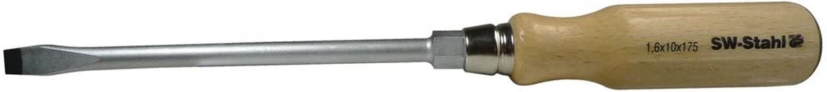 SW-Stahl 30600L houten handgreep met 6-punts en doorlopend lemmet, sleuf 90 x 4,5 mm