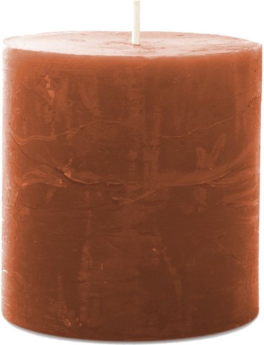 SPAAS Kaars rustiek d7h7 cm cognac Spaas onbekend