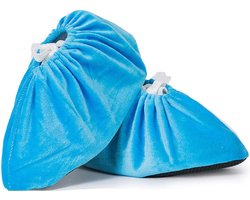 3 paar wasbare overschoenen, herbruikbare antislip overschoenen, superzachte verdikte overschoenen, antislip en slijtvaste binnenvoethoezen voor thuis, computerruimte en dagelijks gebruik (Kinderen, 26-35) - Kinderen hemelsblauw - 25cm