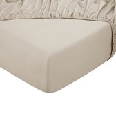Bol.com DoubleDry Hoeslaken 100% Natuurlijk Katoen - Tweepersoons 140x200 cm - Zacht & Ademend - Rondom Elastiek - Licht Beige aanbieding