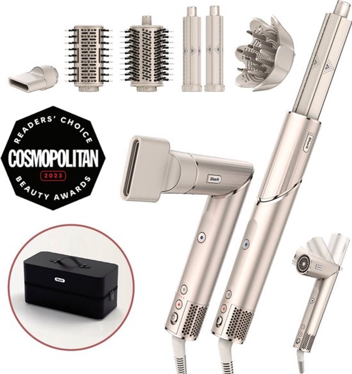 Bol.com Shark FlexStyle 5-in-1 Föhn en Multistyler - Inclusief Auto-Krullers, Airstyler, Diffuser, Concentrator, Volume- en Stij... aanbieding