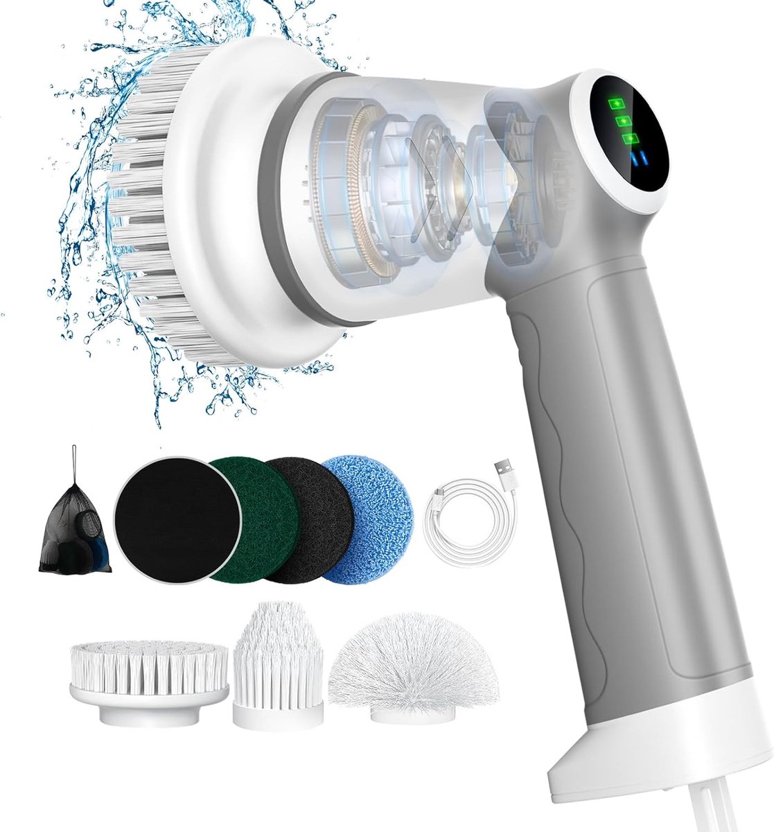 Goedkoopste Lexium Elektrische Schoonmaakborstel - Elektrische Schrobborstel - Electrische Schoonmaakborstel - Elektrische Scrubber - Elektrische Afwasborstel