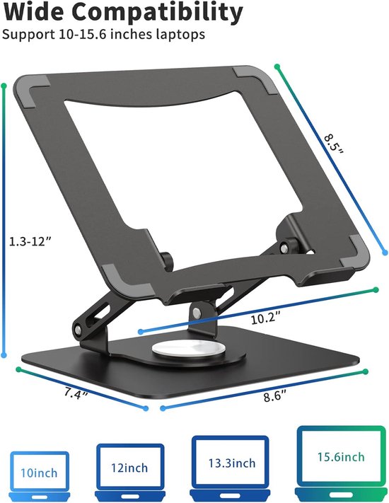 Een medische laptoptrolley met een licht gewicht