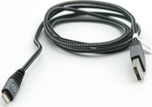 Muvit Tiger Ultra Resistant Cable lightning MFI - grijs - 2.4 Amp - 1,2 m