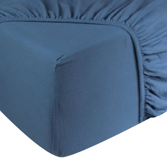 DoubleDry Drap-Housse Flanelle 180x200 cm Lits-Jumeaux - 100% Coton Doux - Élastique tout autour - pétrole