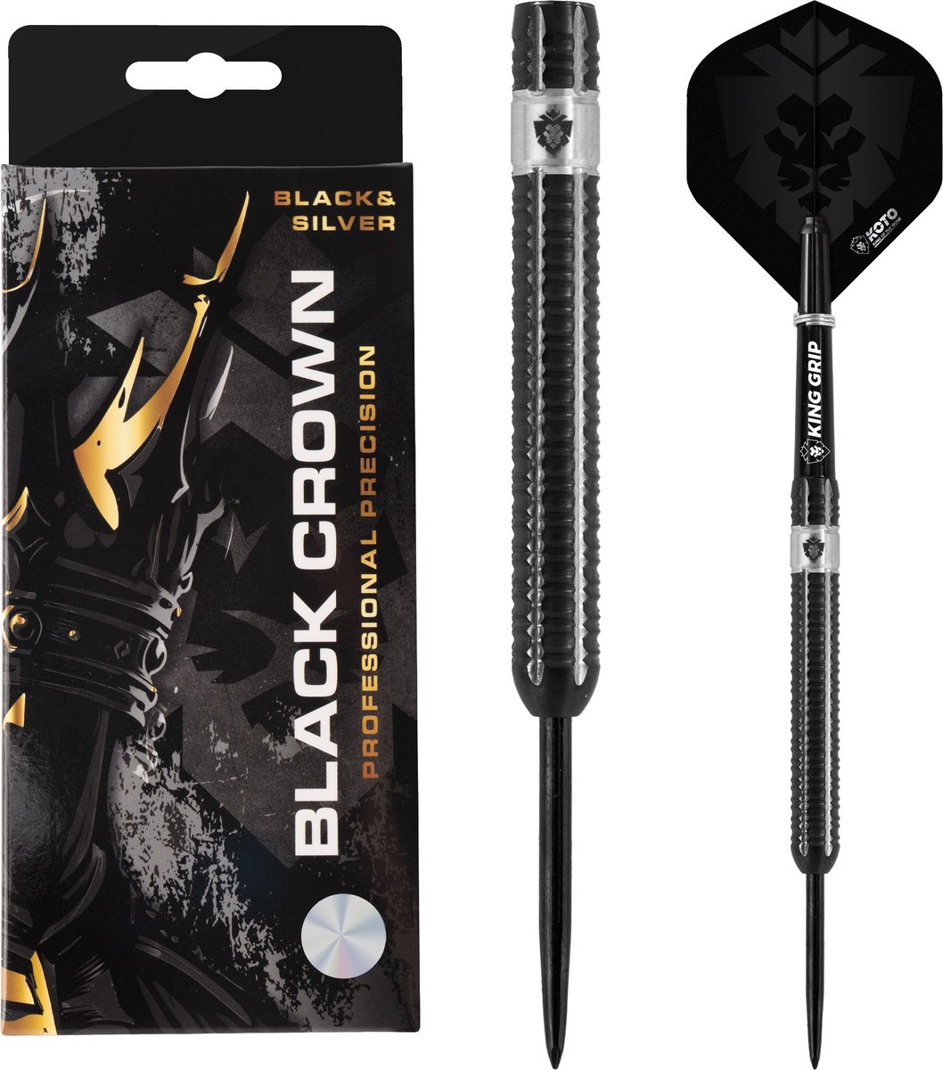 KOTO - Black Crown 90% Darts 23 Gram - Zwart & Zilver