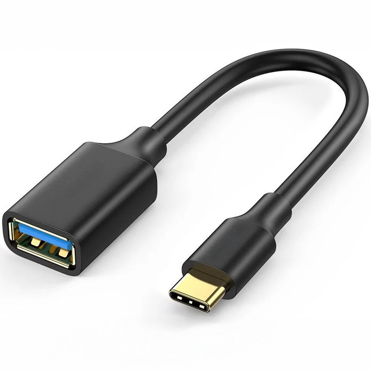 Qost - USB-C naar USB-A adapter - OTG Adapter Kabel - USB 3.1 - Zwart - 10Gbps