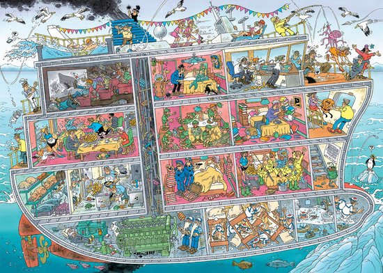 Jan van Haasteren - Cruiseschip - 1000 stukjes puzzel - Legpuzzel