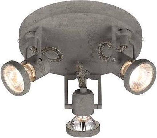 factor schildpad Vervloekt betonlook 3 - wandlamp - plafondlamp spot - incl LED | bol.com