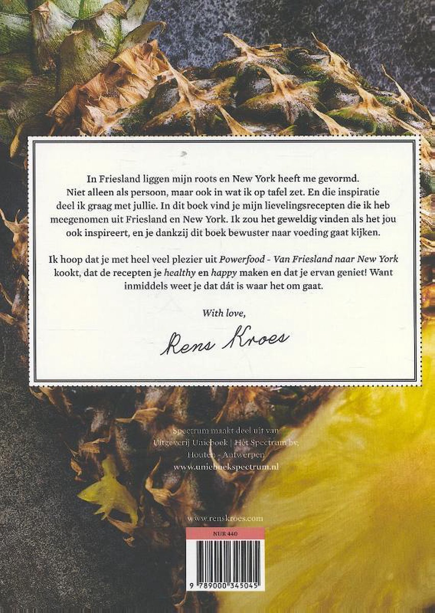 Powerfood - Van Friesland naar New York - back cover