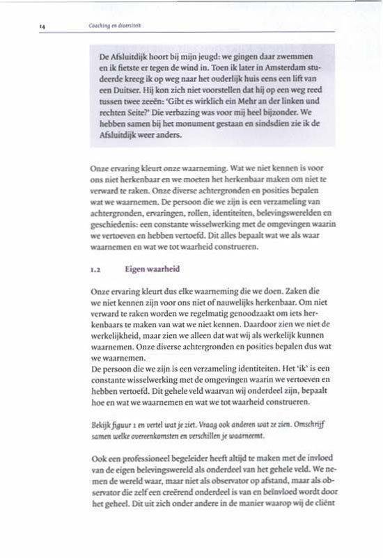 Pagina met tekst over ervaring, waarneming en de invloed van achtergronden op onze visie.