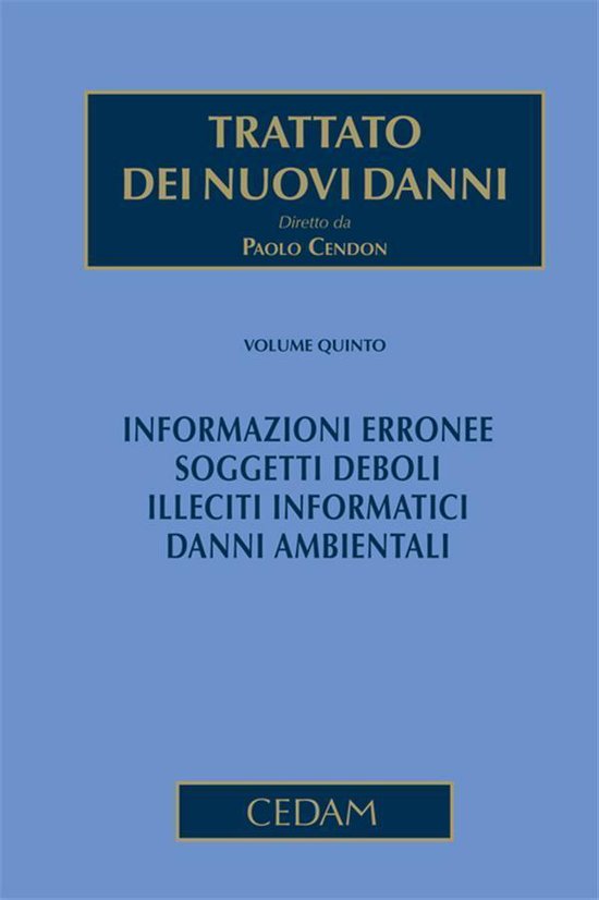 Trattato dei nuovi danni. Volume V - cover