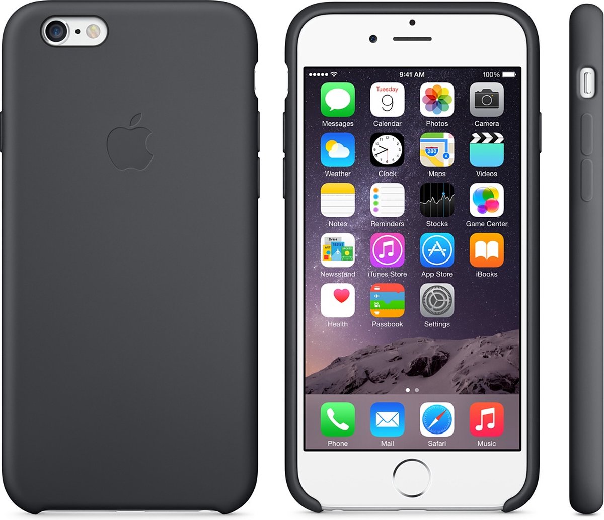 Apple - Siliconen Hoesje - iPhone 6/6S - Black