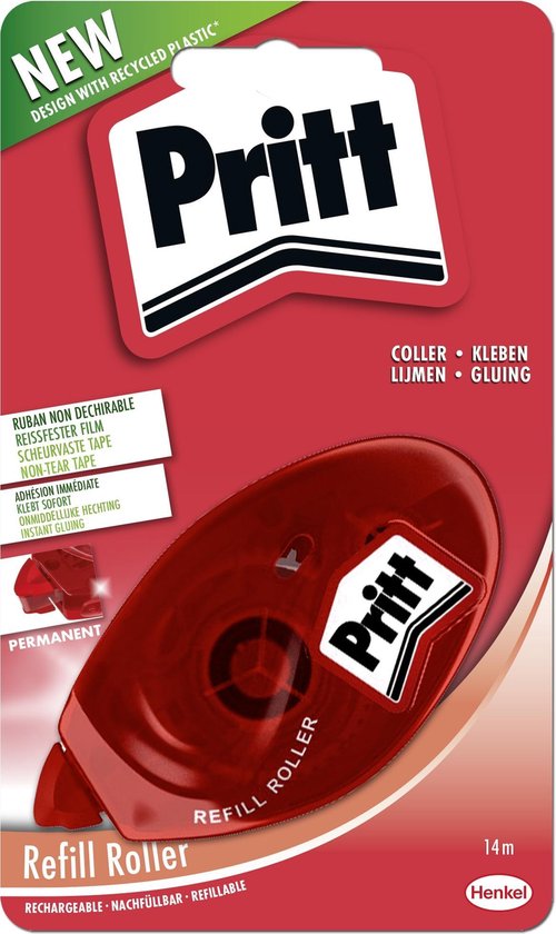Pritt lijmroller Glue-it Refill roller permanent op blister | bol.com