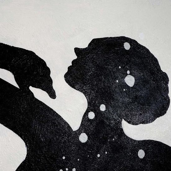 Danseur de peinture à l'huile peint à la main