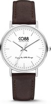CO88 Collection Watches Montre 8CW 10004 - Bracelet Cuir - Ø 36 mm - Marron Foncé