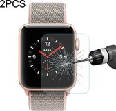 2 PCS ENKAY Hat-Prince for Apple Watch Series 3 42mm 0.2mm 9H Surface Hardness 2.15D Explosion-proof Tempered Glass Screen Film