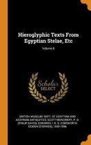 Hieroglyphic Texts from Egyptian Stelae, Etc; Volume 6