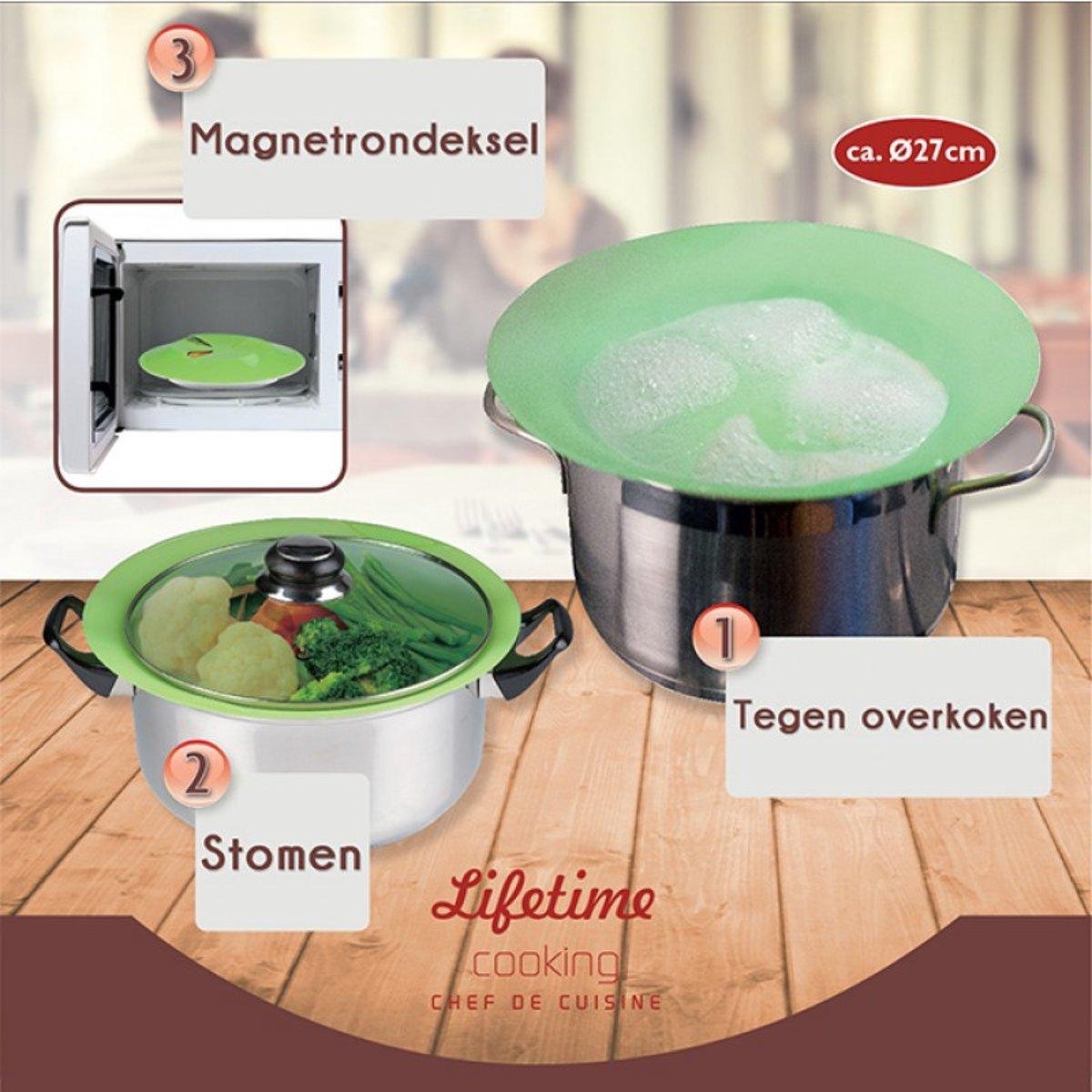 2 x Siliconen Overkookdeksel 3 in 1 (2 Pack)