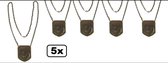 5x Prinsen onderscheiding / ketting 90 cm