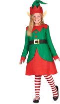 WELLY INTERNATIONAL - Kerstelf kostuum voor meisjes - 122/134 (7-9 jaar) - Kinderkostuums