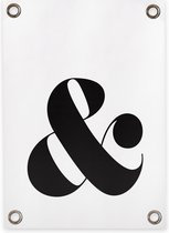 Villa Madelief | Tuinposter & teken wit/zwart | 50x70cm | Vinyl | Tuindecoratie | Tuinschilderij