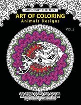 Art of Coloring Animal Design Midnight Edition