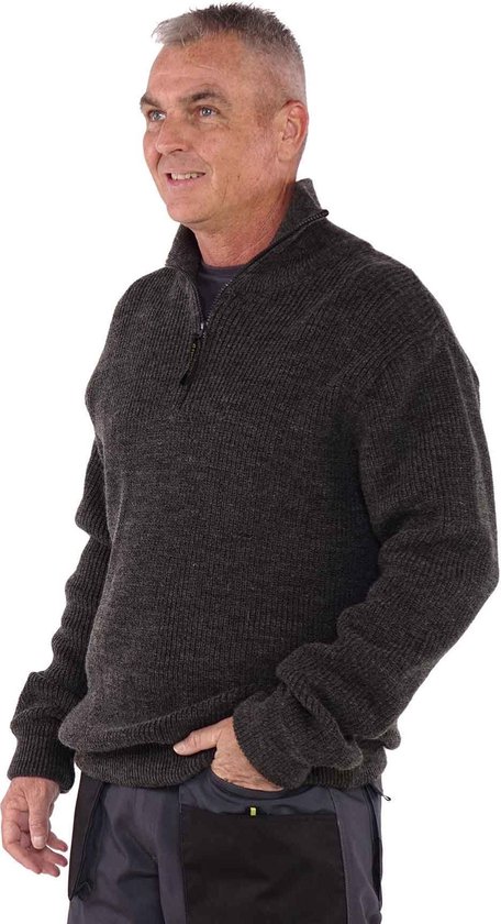 STØRVIK Pull de skipper Acrylique / Laine Homme Gris - Taille L - BRISBANE