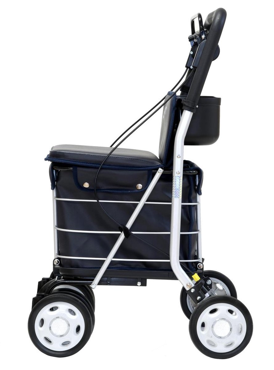 Carlett Pack Supermarktwagen Geschenkhaak, Opvouwbare Supermarktwagen Met 4 Wielen En Grote Capaciteit 25 Kg Hoofdvak 48 L Thermotas 10 L Kleur Rood 2116661850
