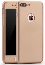 360 graden Full Body Cover Case Goud Hoesje voor iPhone 7 Plus