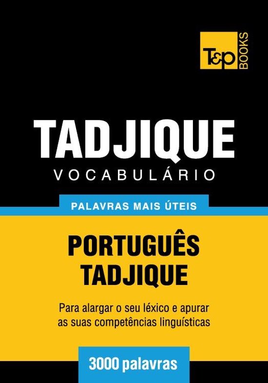 Vocabulário Português-Tadjique - 3000 palavras mais úteis - cover