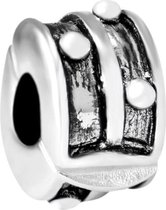 Quiges - 925 - Zilveren - Bedels -Sterling zilver - Beads - Stopper Ornament Kraal Charm - Geschikt – voor - alle bekende merken - Armband Z136